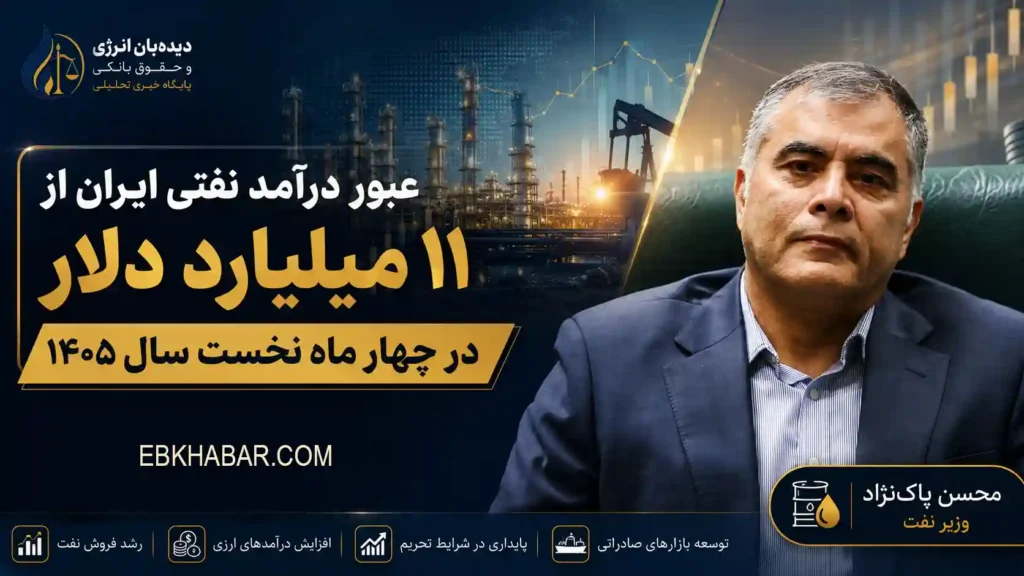 عبور درآمد نفتی ایران از ۱۱ میلیارد دلار در چهار ماه نخست سال ۱۴۰۵