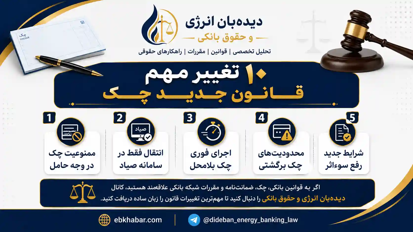 ۱۰ تغییر مهم قانون جدید چک و مقررات سامانه صیاد