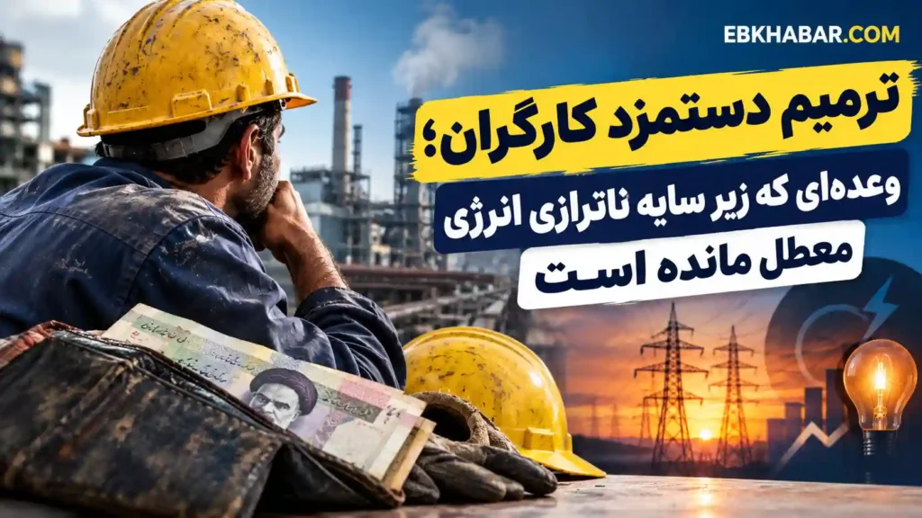 ترمیم دستمزد کارگران؛ وعده‌ای که زیر سایه ناترازی انرژی معطل مانده است.