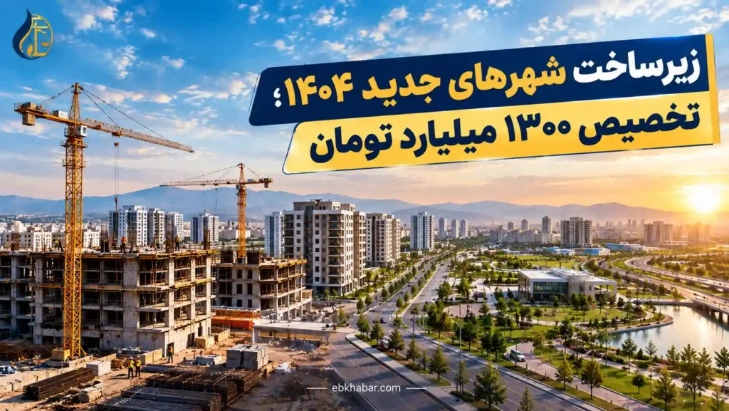 زیرساخت شهرهای جدید ۱۴۰۴؛ تخصیص ۱۳۰۰ میلیارد تومان